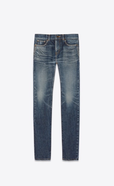 dark used BLUE Skinny denim pants
